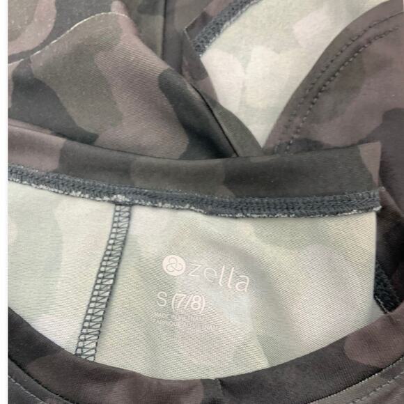 Zella Girls Printed Curved Hem T-Shirt Camo Black Size XL 14/16 NWT $35 MSRP - Picture 6 of 6